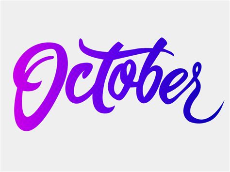 October Script. vector practice by Erick on Dribbble