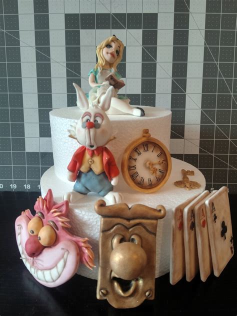 Alice in wonderland personalised cake toppers handmade edible | Etsy