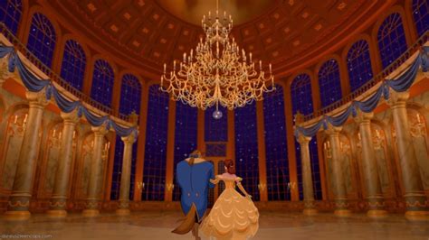 Beauty And The Beast Library Wallpaper