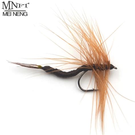 MNFT 10PCS 12# Brown Color May Fly Trout Fishing Flies Mayfly Lure Artificial bait-in Fishing ...