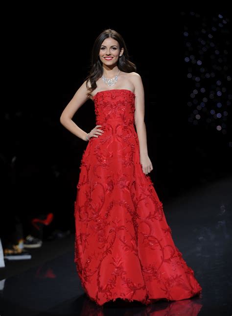 Victoria Justice - Red Dress Collection Fashion Show in New York ...