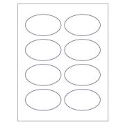 Template for Avery 22570 2" x 3-1/3" Oval Labels with Sure Feed ...