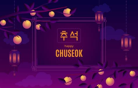 Chuseok Festival with Dark Background 3073422 Vector Art at Vecteezy