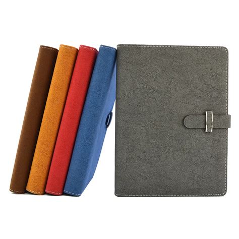 A5 Loose leaf Binder Notebook Business Use Books Leather Surface Travel Notebook Cards Maps ...