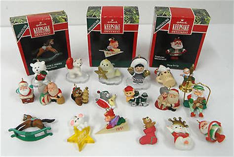 Lot of 19 Vintage Hallmark MINIATURE Mini Keepsake Christmas Ornaments ...