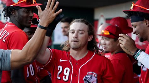 Video of TJ Friedl's Reds home run against Brewers ace Corbin Burnes