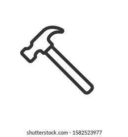 Hammer Iconvector Illustration Flat Design Style Stock Vector (Royalty Free) 1043601835 ...