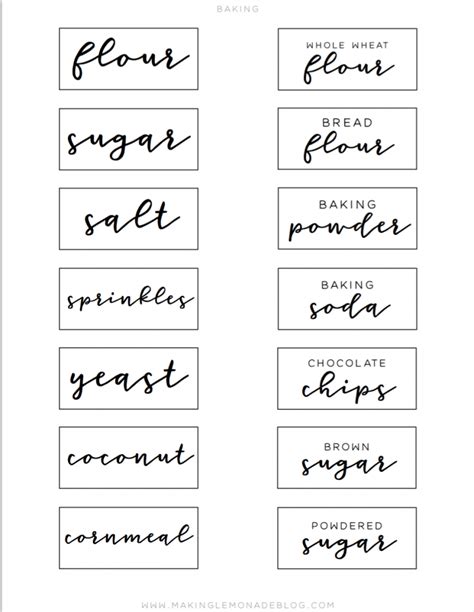 Free Printable Pantry Labels to Organize Your Kitchen | Making Lemonade