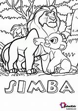 Simba Lion King Printable Coloring Page Free  BubaKidscom sketch template