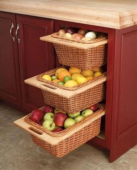 30 Creative Fruit and Vegetable Storage Ideas for Your Kitchen | Kitchen baskets, Diy kitchen ...