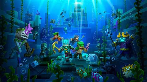 HD wallpaper: Minecraft, Minecraft Dungeons, ocean view, Minecraft Dungeons: Hidden Depths ...