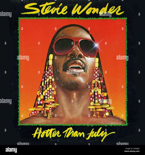 Hotter Than July - Stevie Wonder - Vintage vinyl album cover Stock ...