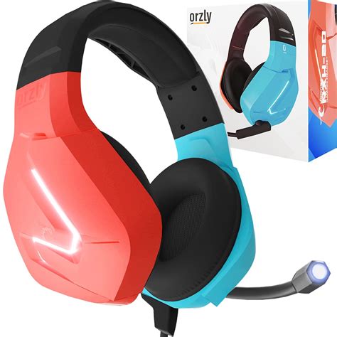 Orzly Gaming Headset with Mic Compatible for Nintendo Switch OLED and ...