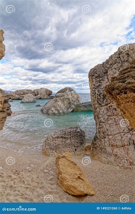 Cala Mariolu Beach - Italy - Sardinia Stock Photo - Image of body ...