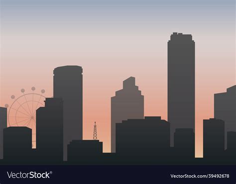 Silhouette skyline Royalty Free Vector Image - VectorStock