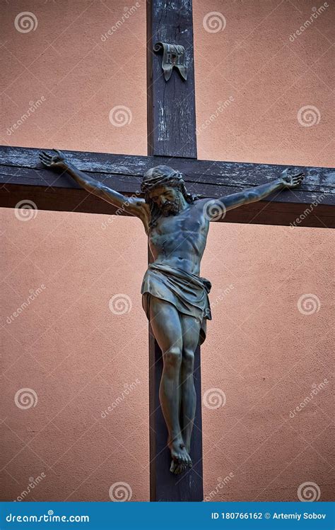 The Sculpture of the Crucifixion of Jesus. Religious Symbol of Faith Stock Photo - Image of ...