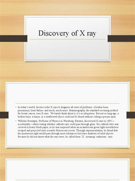 Discovery of X Ray | PDF