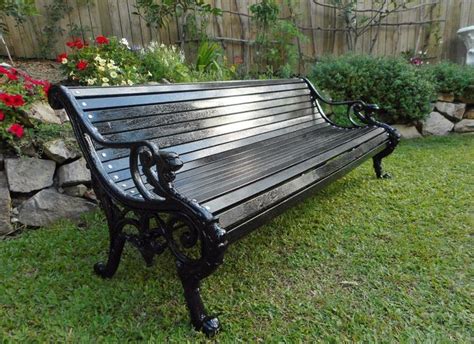 Black Cast Iron Park/Garden Bench - English 19th century Victorian style | 1 | Cast iron garden ...