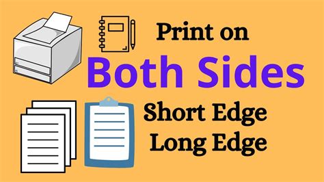 Print on both sides long edge short edge