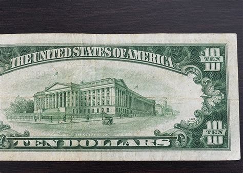 1934 Vintage Ten Dollar Bill, Collectible Currency, Old 10 Dollar Banknote J 48147897 A - Etsy