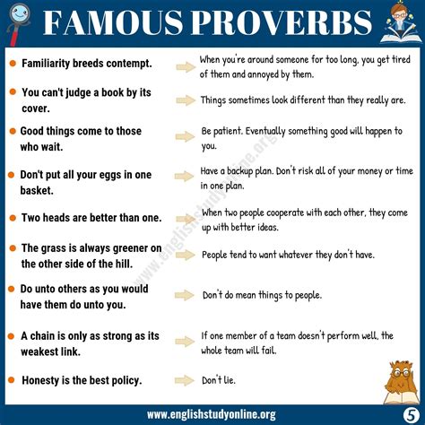 45+ Famous Proverbs with Meaning for ESL Learners - English Study Online | Engelsk