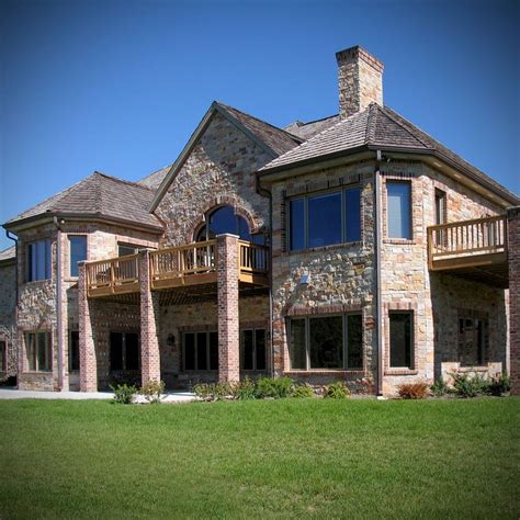 Modern rustic dream home exterior stone veneer ranch style stone design ...