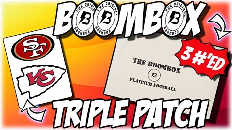 HUGE FOOTBALL CARDS! Triple Patch! Feb: The Original Boombox Sports ...