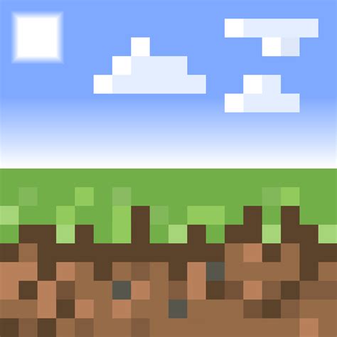 Pixel minecraft style land background. 2948784 Vector Art at Vecteezy