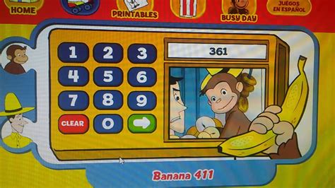 Curious George Banana 411 Game PBS KIDS - YouTube