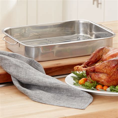 Stainless Steel Turkey Roaster with Rack | Brylane Home