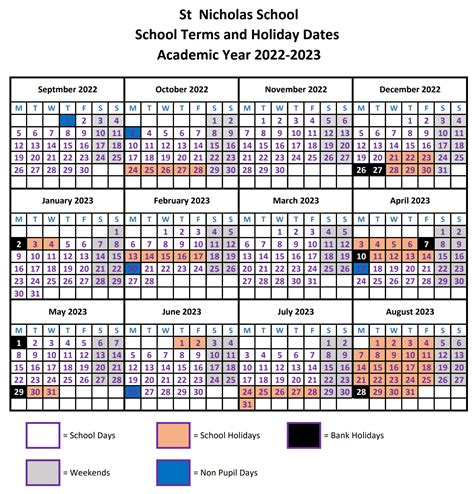 Term Dates for 2022 – 2023 – St Nicholas Secondary Special School, Philpott Avenue, Southend-on ...