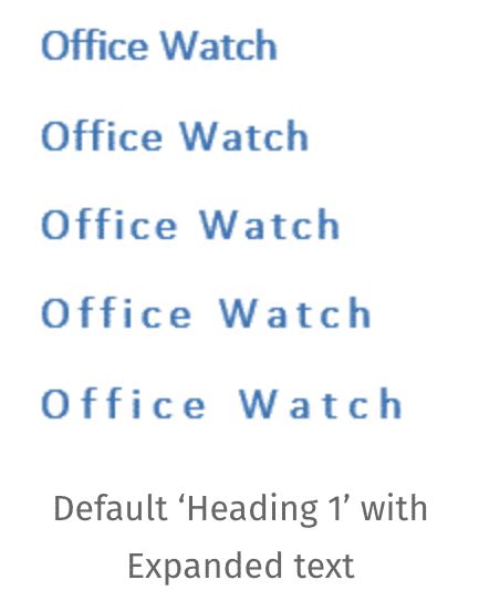 How to change the character spacing in Microsoft Word