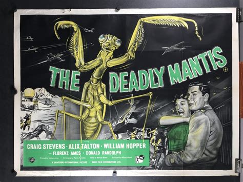 THE DEADLY MANTIS, Original Vintage Horror/Sci-Fi Movie Poster ...