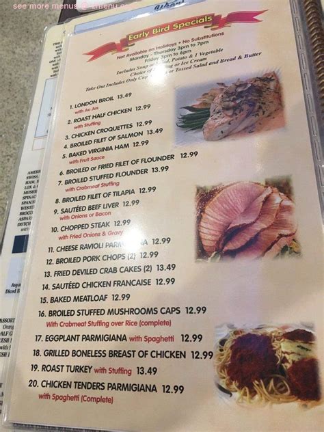 Menu at Collegeville Diner restaurant, Collegeville, 290 E Main St