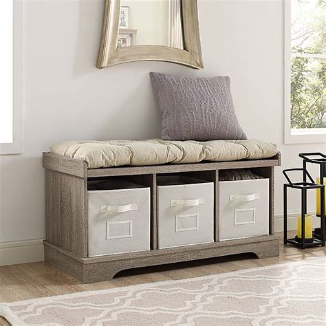 Ash Grey Wayfair $152 Shoe Storage Bench Entryway, Wooden Storage Bench, Storage Bench With ...