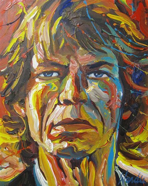 Mick Jagger Painting by Michael Wardle