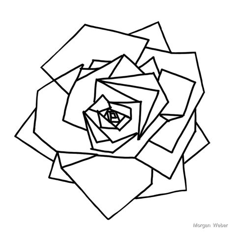 "Geometric Rose" by Morgan Weber | Redbubble