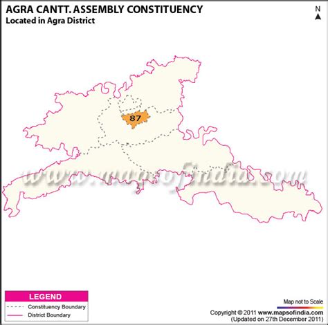 Agra Cantt Assembly Constituency Map, Agra Cantt Election 2017 Results