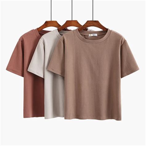 High Quality 6 Color S XL Plain T Shirt Women Cotton Elastic Basic T shirts Female Casual Tops ...