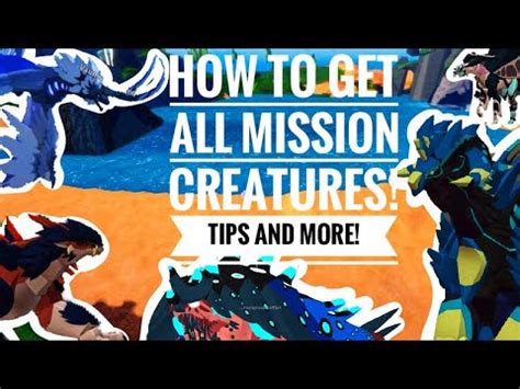 How to get ALL MISSION creatures! Tips and more! (Creatures of sonaria) - YouTube