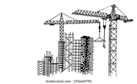 7,108 Tower Crane Drawing Images, Stock Photos, 3D objects, & Vectors | Shutterstock