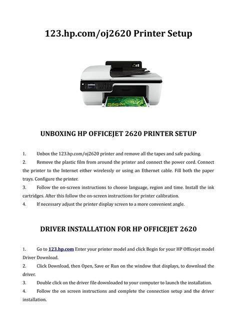 123 HP Officejet 2620 Printer Setup and Install by Sandra Cisneros - Issuu