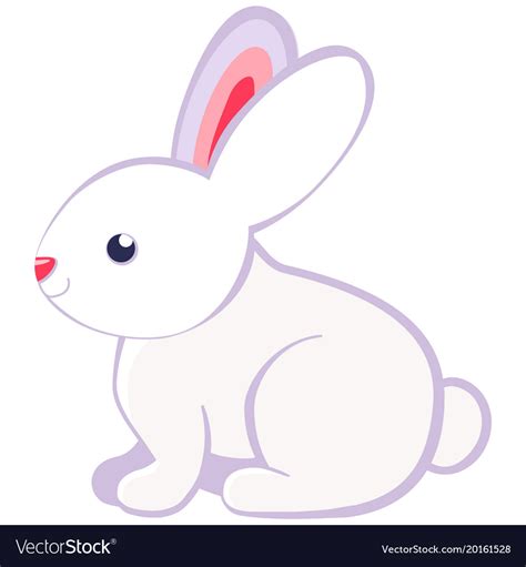 Cartoon rabbit bunny icon poster Royalty Free Vector Image