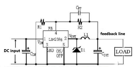 Voltage Regulator LM2596 Application Circuit Diagrams | Easybom