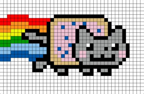 Nyan Cat Pixel Art | Pixel art, Nyan cat, Pixel art grid