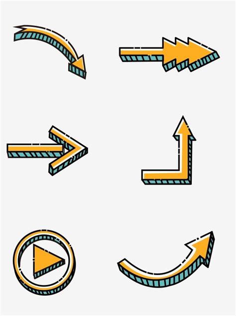 Simple Arrow Vector Design Images, Simple Cute Cartoon Arrow, Arrow ...