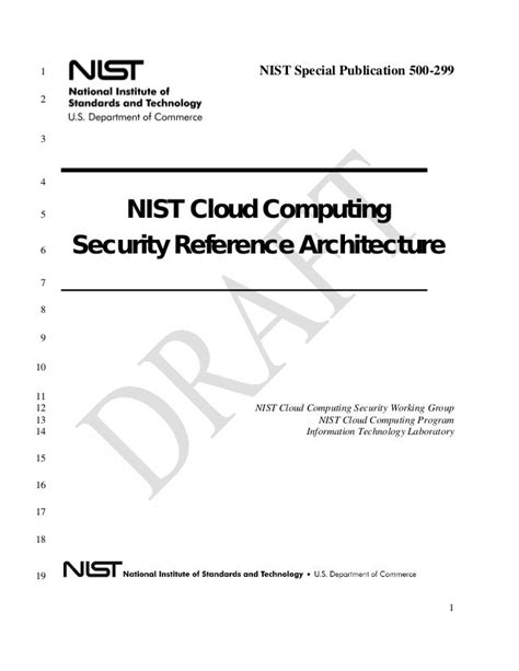 NIST Cloud Computing Security Reference Architecture 800-299