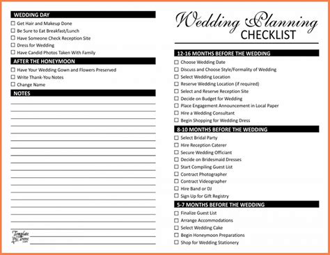 Editable Wedding Checklist Template Free Excel Philippines Planning Printable Wedding Photo ...