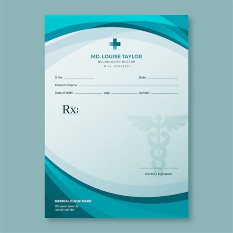 Free Vector | Prescription template design