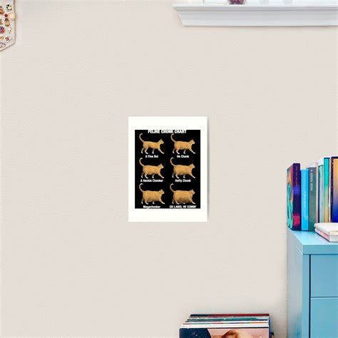 "Feline Chonk Chart, Funny Chonk Cat Meme " Art Print by Herbal0128aAc ...